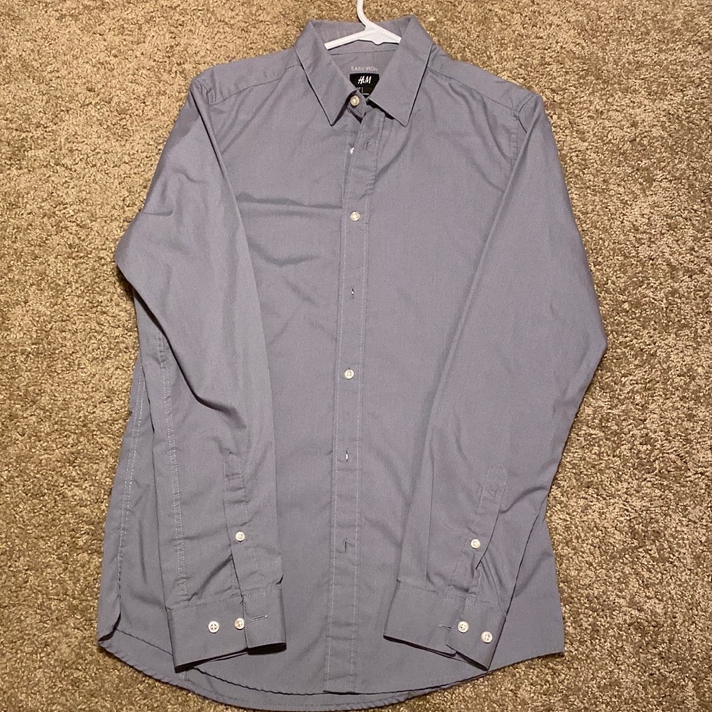 H&M Easy Iron Dress Shirt - Gray